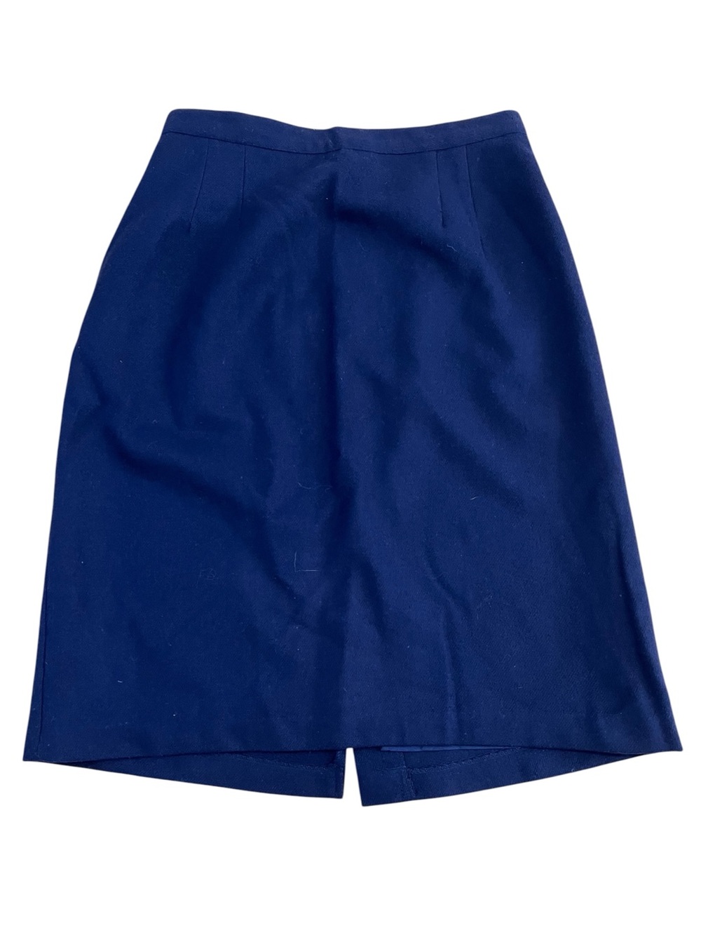 VTG Briggs New York 100% Wool Pencil Skirt Navy Blue Size 12 Made in USA Lined